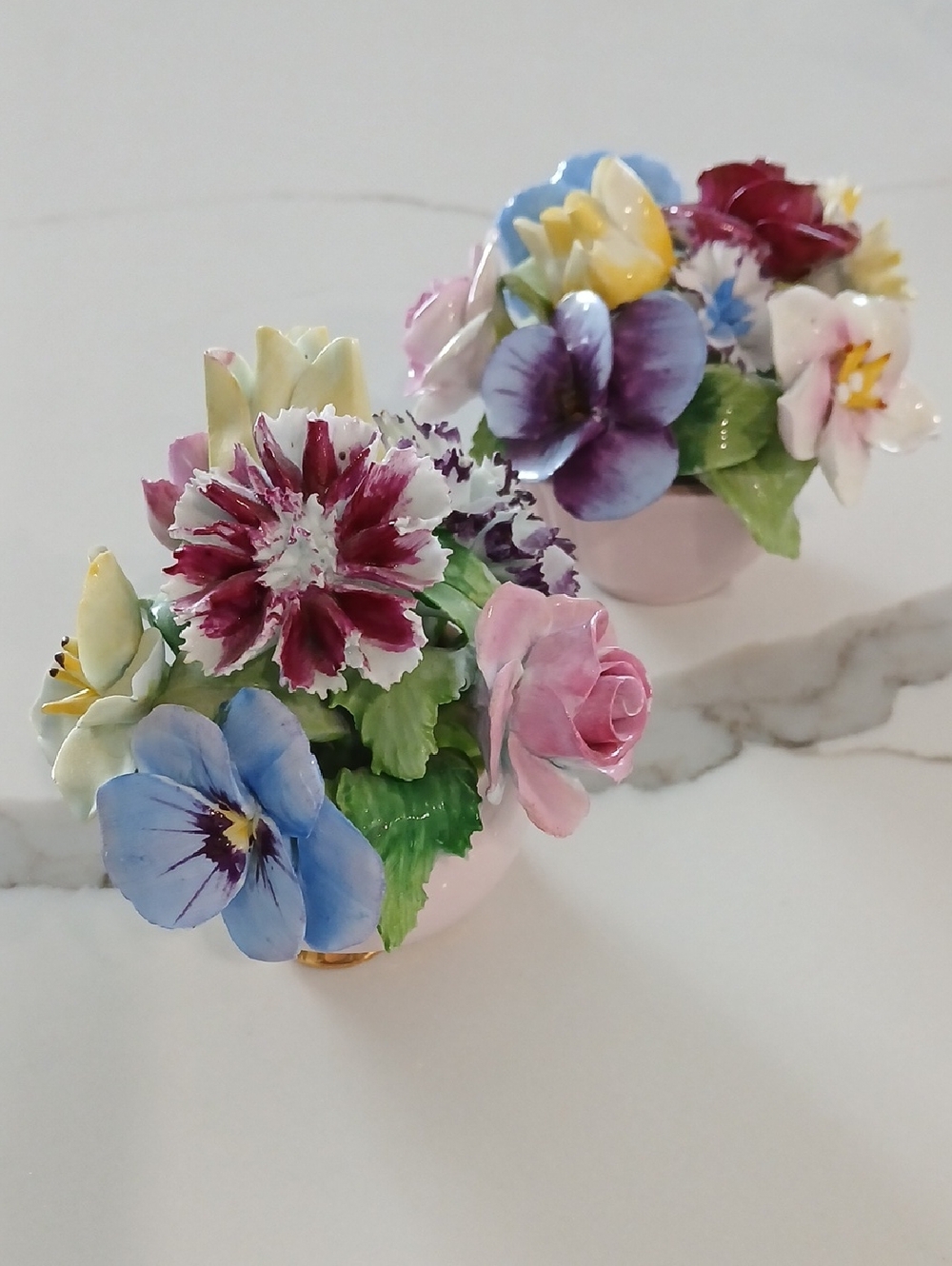 🌸Staffordshire Floral Bone China Porcelain Floral Bouquet Figurine Vintage